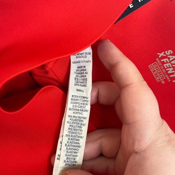 Savage X Fenty Rihanna Hotline High-Waist Legging Sz S Engine Red/Black Workout - Picture 8 of 11